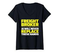 Women's Freight Broker Never Replace V-Neck T-Shirt