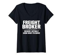 Women's Freight Broker What I'm Doing V-Neck T-Shirt
