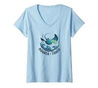 Women's French Polynesia Moorea Tahiti V-Neck T-Shirt
