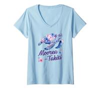 Women's French Polynesia Moorea Tahiti V-Neck T-Shirt