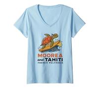 Women's French Polynesia Moorea Tahiti V-Neck T-Shirt