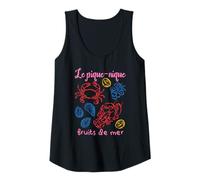 Womens French Seafood Picnic Shirt Le Pique-Nique Fruits de Mer Tank Top
