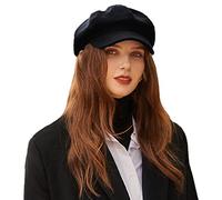 Women's French Style Wool Beret - Ladies' Warm Winter & Autumn Hat - Solid Colour, Stretchable, Flat Cap - Artist Visor & Bowler Hat Alternative