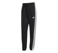 adidas Women's Essentials 3-Stripes French Terry Cuffed Pants, Black/White, S