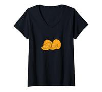 Women's Fresh Juicy Orange Citrus Fruit V-Neck T-Shirt
