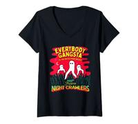 Womens Fresno Nightcrawlers - Everybody Gangsta Funny Meme Cryptid V-Neck T-Shirt