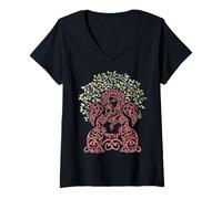 Womens Freya Goddess Freyja Viking Norse Mythology Yggdrasil Celtic V-Neck T-Shirt