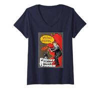 Women's Friday Night Dinner Jim Pop Art Wilson Funny Splash LOL V-Neck T-Shirt