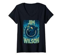 Women's Friday Night Dinner Jim Wilson Dog Lover Best Friends Retro V-Neck T-Shirt