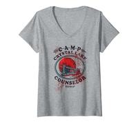 Womens Friday the 13th Camp Counselor Victim V-Neck T-Shirt