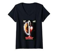Womens Friday The 13th Halloween Design Jason is Back V-Neck T-Shirt