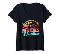 Womens Friends Vacation 2026 Making Memories Together Girls Trip V-Neck T-Shirt