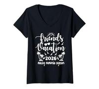 Womens Friends Vacation 2026 Making Memories Together, Girls Trip V-Neck T-Shirt