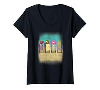 Womens Friendship Best Friends at the Beach V-Neck T-Shirt