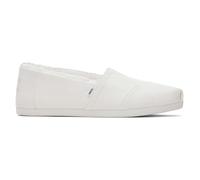 TOMS Women's Alpargata Loafer Flat, White Canvas, 8 UK