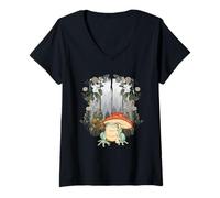Womens Frog Frogs Nature Toad Woman Man Child Girls Boys V-Neck T-Shirt
