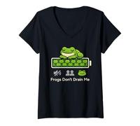 Women's Frog Lover Introvert Animal Humor Quiet Witty Nature Geek V-Neck T-Shirt
