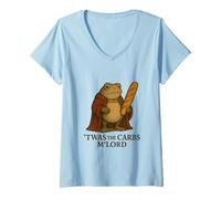 Womens Frog 'TWAS The Carbs M'lord V-Neck T-Shirt