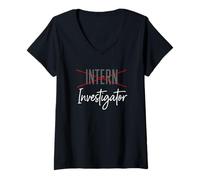 Womens From Intern to Investigator Clinical Research V-Neck T-Shirt