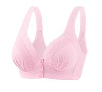 Womens Front Fastening Bras UK Sale Clearance, Ladies Lace Everyday Bra Push Up Bras V Neck Wireless Bralettes, Comfort Lingerie Soft Cups Floral Underwear Plus Size Minimiser Yoga Fitness Crop Top
