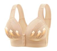 Womens Front Fastening Bras UK Sale Clearance, Ladies Lace Everyday Bra Push Up Bras V Neck Wireless Bralettes, Comfort Lingerie Soft Cups Floral Underwear Plus Size Minimiser Yoga Fitness Crop Top