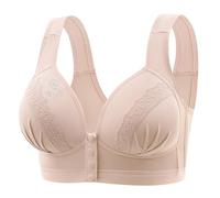 Womens Front Fastening Bras UK Sale Clearance, Ladies Lace Everyday Bra Push Up Bras V Neck Wireless Bralettes, Comfort Lingerie Soft Cups Floral Underwear Plus Size Minimiser Yoga Fitness Crop Top