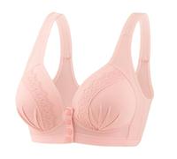 Womens Front Fastening Bras UK Sale Clearance, Ladies Lace Everyday Bra Push Up Bras V Neck Wireless Bralettes, Comfort Lingerie Soft Cups Floral Underwear Plus Size Minimiser Yoga Fitness Crop Top