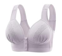 Womens Front Fastening Bras UK Sale Clearance, Ladies Lace Everyday Bra Push Up Bras V Neck Wireless Bralettes, Comfort Lingerie Soft Cups Floral Underwear Plus Size Minimiser Yoga Fitness Crop Top