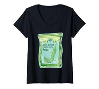 Womens Frozen peas V-Neck T-Shirt