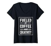Women's Fueled BY Coffee and Creativity V-Neck T-Shirt