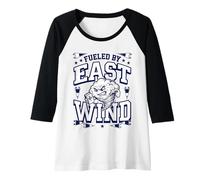 Womens Fueled By East Wind Tornado Mahjong Tile Raglan Baseball Tee