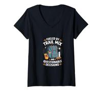 Womens Fueled by Trail Mix and Questionable Decisions V-Neck T-Shirt