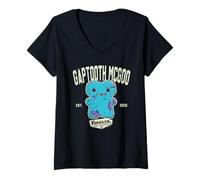 Women's Fuggler Gaptooth McGoo Laboratory Misfits College Sports V-Neck T-Shirt