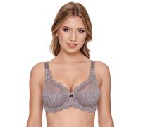 Women's Full Figure Underwire All Over Lace Bra Latina Susa 8008 Frosty Lavender