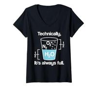 Womens Full Glass Funny Chemistry V-Neck T-Shirt
