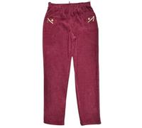 Womens Full Length Cherry Berry Corduroy Pants, Ladies Pull-Over Elastic Waist Casual Straight Leg Ribbed Cord Trousers with Side Pockets (Wine, 20)