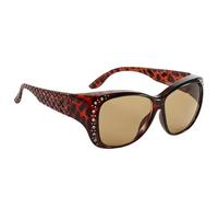 Womens Full Rhinestones Sunglasses, Retro Leopard Oversized Sunglasses, Sun Protection Sunglasses, Sparkly Wide Frame Eyewear for Outdoor Use, Tea-Tinted Lenses, Fashion Square Shades