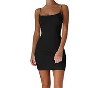 Women's Full Slips Cami Dress Soft Slinky Strap Petticoat Mini Nightdress Ladies Spaghetti Basic Underskirt Camisole Chemise Plus Size Bodycon Dresses for Women UK