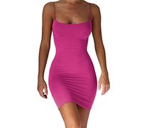 Women's Full Slips Cami Dress Soft Slinky Strap Petticoat Mini Nightdress Ladies Spaghetti Basic Underskirt Camisole Chemise Plus Size Bodycon Dresses for Women UK
