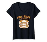 Women's Full Stack Developer Funny Computer Science Coding V-Neck T-Shirt