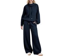 Womens Full Tracksuit Suits Lounge Wear Sets High Neck Tracksuit Set Autumn Two Piece Outfit Long Sleeve Sweatshirt and Wide Leg Pants Plus Size Sweatsuits Thermal Sets Plus Size Athletic Wear