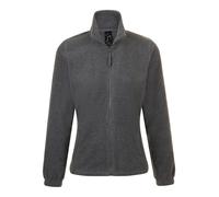 Womens Full Zip Fleece BROWN BLUE PURPLE ORANGE + MORE SOLS Ladies Jacket