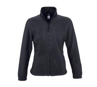 Womens Full Zip Fleece BROWN BLUE PURPLE ORANGE + MORE SOLS Ladies Jacket