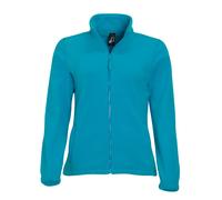 Womens Full Zip Fleece BROWN BLUE PURPLE ORANGE + MORE SOLS Ladies Jacket