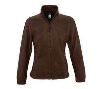 Womens Full Zip Fleece BROWN BLUE PURPLE ORANGE + MORE SOLS Ladies Jacket