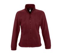 Womens Full Zip Fleece BROWN BLUE PURPLE ORANGE + MORE SOLS Ladies Jacket