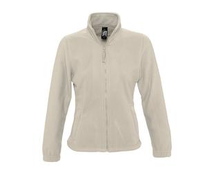 Womens Full Zip Fleece BROWN BLUE PURPLE ORANGE + MORE SOLS Ladies Jacket