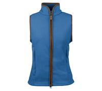 JACK PYKE Ladies Countryman 300g Thermal Fleece Gilet for Women, Lightweight Ladies Gilet and Bodywarmer with Faux Antiqued Leather Trim, Ideal for Outdoor Adventures - Denim XX-Large