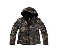 Brandit Ladies Windbreaker Front Zip Water Repellent Hooded Jacket Dark Camo