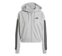 Adidas Essentials 3 Stripes French Terry Full Zip Sweatshirt Grey L Woman